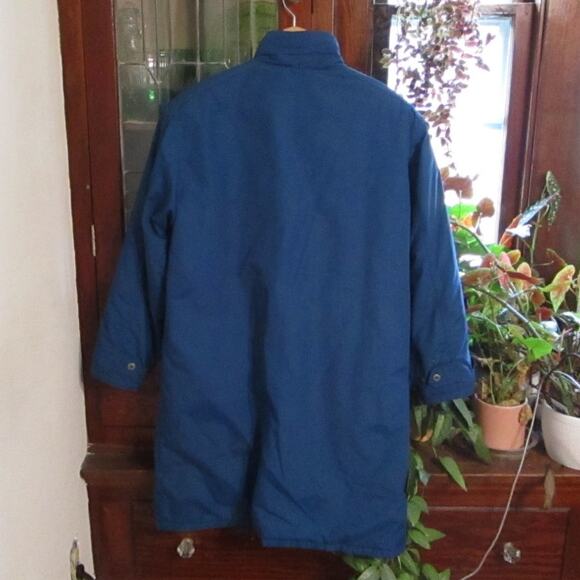 Vintage 80s–90s LL Bean Blue-Green Winter Coat Flannel Lined Women’s M-L - Picture 10 of 17